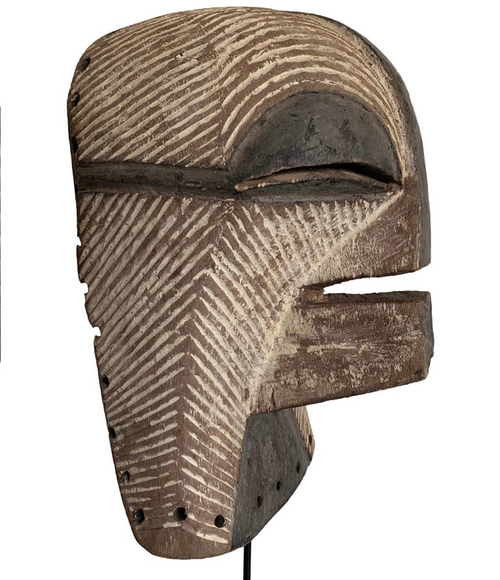 FEMALE SONGYE KIFWEBE HAND CARVED CEREMONIAL MASK