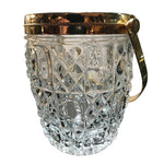 FRENCH FACETED GLASS ICE BUCKET