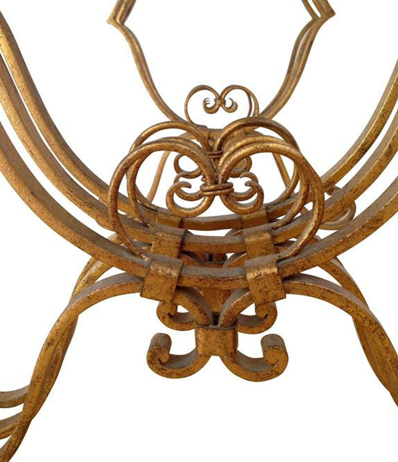 FRENCH NEST OF GILT METAL TABLES