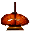 A FRENCH AGATE LAMP