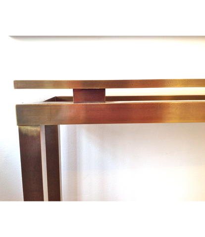 Guy Leferve brass console table 1970s