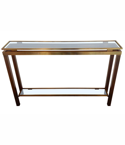 Guy Leferve brass console table 1970s
