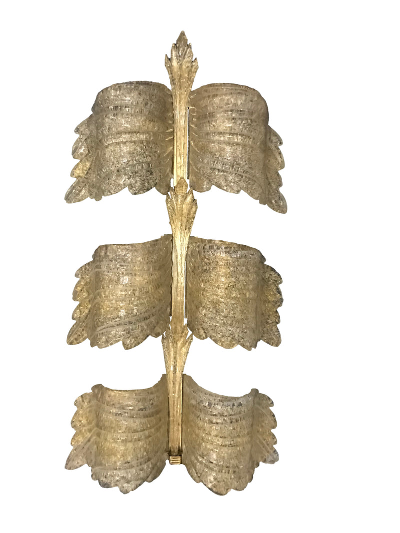 A PAIR OF LARGE SEGUSO WALL SCONCES