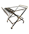 1950s Bar Trolley - Black Lacquered Wood and Brass - Cesare Lacc - Mid Century Furniture - Ed Butcher Antiques