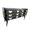 ITALIAN 1950S EBONISED CHEST OF DRAWERS