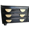 ITALIAN 1950S EBONISED CHEST OF DRAWERS