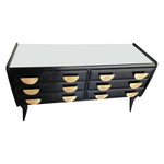 ITALIAN 1950S EBONISED CHEST OF DRAWERS