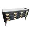 ITALIAN 1950S EBONISED CHEST OF DRAWERS