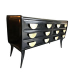 ITALIAN 1950S EBONISED CHEST OF DRAWERS