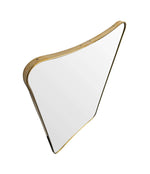 ITALIAN SHIELD MIRROR WITH BRASS SURROUND IN THE STYLE OF GIO PONTI