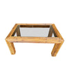 Italian 1970s Bamboo Coffee Table with Smoked Glass - Mid Century Coffee Tables - Ed Butcher Antiques