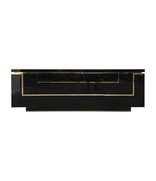 JEAN CLAUDE MAHEY BLACK LACQUER CREDENZA