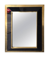 JEAN CLAUDE MAHEY BRASS AND BLACK LACQUER MIRROR