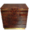 JEAN CLAUDE MAHEY BURLWOOD CHEST OF DRAWERS