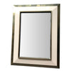 JEAN CLAUDE MAHEY IVORY LACQUER AND BRASS MIRROR