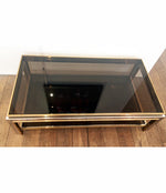 JEAN CHARLES BRASS CHROME COFFEE TABLE