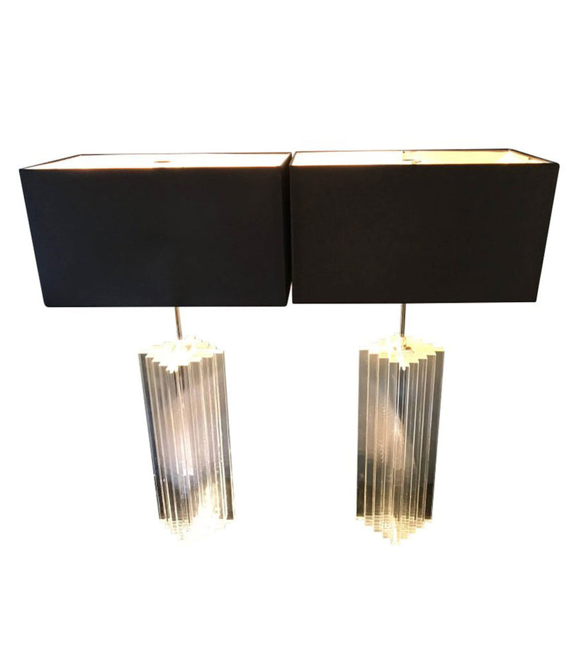 Karl springer lucite lamp discount