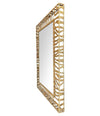 LARGE 1950S WROUGHT IRON AND GILT SPANISH MIRROR WITH TIGER STRIPE DESIGN