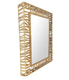 LARGE 1950S WROUGHT IRON AND GILT SPANISH MIRROR WITH TIGER STRIPE DESIGN