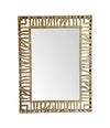 LARGE 1950S WROUGHT IRON AND GILT SPANISH MIRROR WITH TIGER STRIPE DESIGN