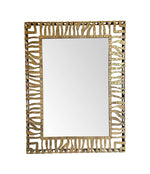 LARGE 1950S WROUGHT IRON AND GILT SPANISH MIRROR WITH TIGER STRIPE DESIGN