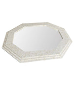 Large handmade Inlaid Bone Octagonal Mirror in the style of Enrique Garcel – Ed Butcher Antiques