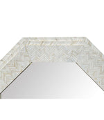Large handmade Inlaid Bone Octagonal Mirror in the style of Enrique Garcel – Ed Butcher Antiques
