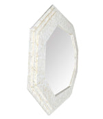 Large handmade Inlaid Bone Octagonal Mirror in the style of Enrique Garcel – Ed Butcher Antiques