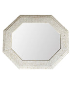 Large handmade Inlaid Bone Octagonal Mirror in the style of Enrique Garcel – Ed Butcher Antiques