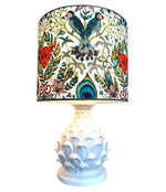 LARGE PAIR OF ITALIAN CERAMIC ARTICHOKE LAMPS WITH NEW EMMA J SHIPLEY SHADES