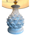 LARGE PAIR OF ITALIAN CERAMIC ARTICHOKE LAMPS WITH NEW EMMA J SHIPLEY SHADES
