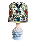 LARGE PAIR OF ITALIAN CERAMIC ARTICHOKE LAMPS WITH NEW EMMA J SHIPLEY SHADES