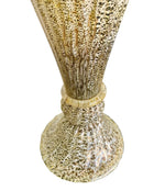 LOVELY PAIR OF MURANO GLASS FLUTED LAMPS WITH MOTTLED RIBBED FINISH
