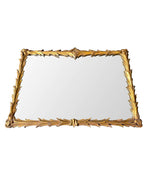LOVELY 1950S ITALIAN RECTANGULAR ROCOCO STYLE GILT GESSO ACANTHUS WALL MIRROR