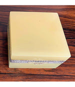 LOVELY 1950S YELLOW MURANO GLASS HINGED JEWELRY BOX BY CENDESE