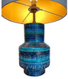 1960s Bitossi Ceramic Lamp - Aldo Londi - Rimini Blue - Mid Century Lamp - Ed Butcher Antiques