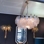 LARGE POLIEDRI CHANDELIER BY CARLO SCARPA FOR VENINI