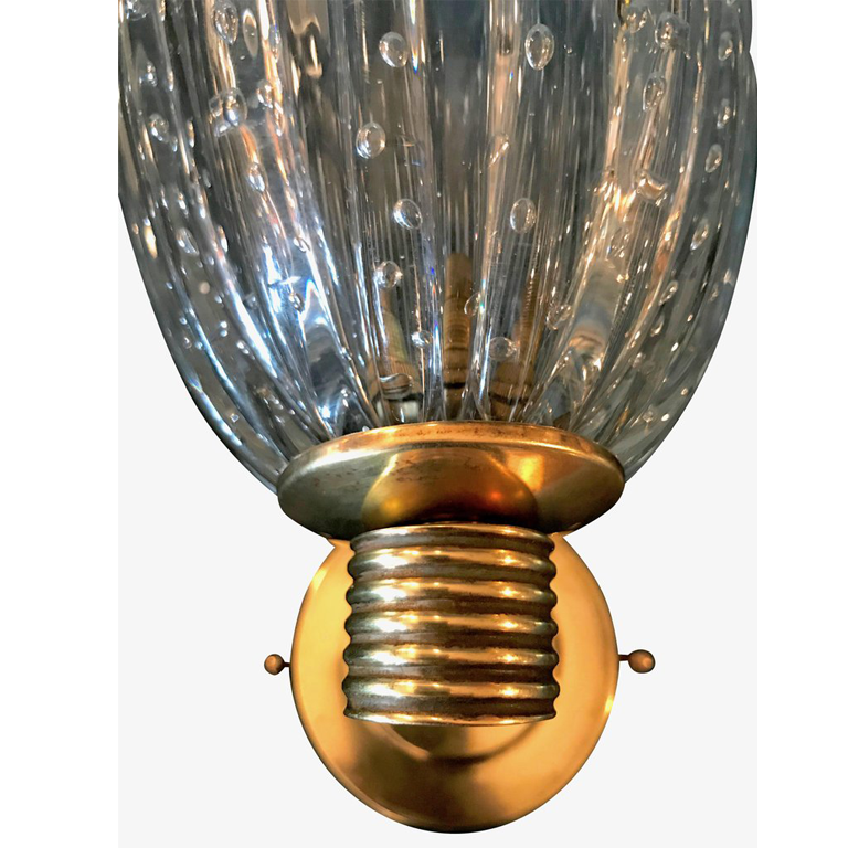  LOVELY PAIR OF BAROVIER AND TOSA PUELGOSO WALL SCONCES