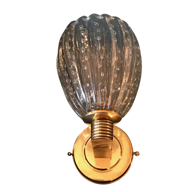  LOVELY PAIR OF BAROVIER AND TOSA PUELGOSO WALL SCONCES