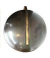 MAISON CHARLES “NENUPHAR” BRONZE LAMP WITH ORIGNAL DOMED METAL SHADE