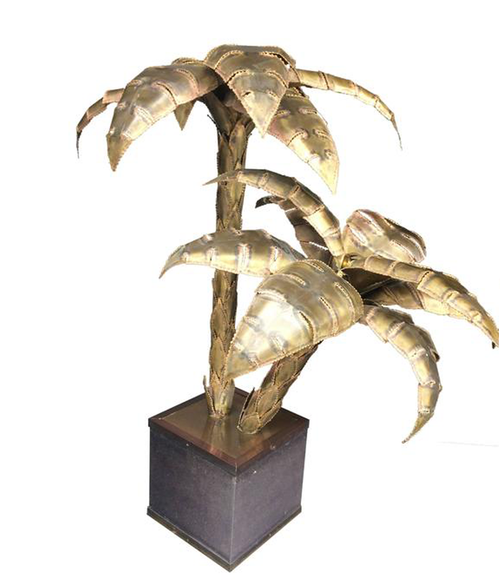 MAISON JANSEN ORIGINAL PALM TREE TABLE LAMP