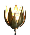 MAISON JANSEN SOLID BRASS CRANE FLOOR LAMP WITH LOTUS FLOWER LIGHTS