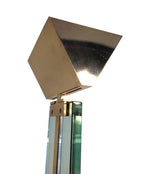 MAURO MARTINI GLASS AND BRASS FLOOR LAMP