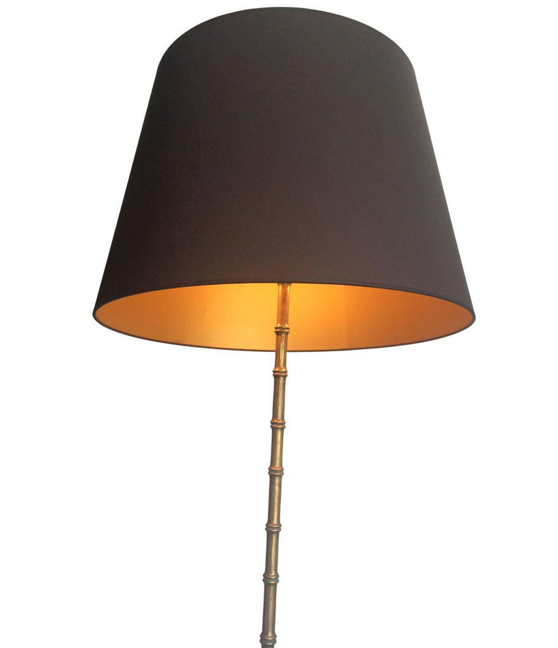 MAISON BAGUÈS STYLE BRASS FAUX BAMBOO FLOOR LAMP
