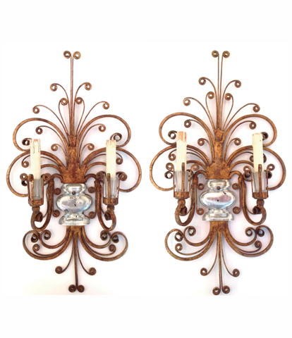 Pair of Maison Bagues wall sconces 