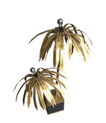 MAISON JANSEN DOUBLE PALM TREE FLOOR LAMP