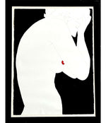 NATASHA LAW 'BORN 1970', "RED DOT" GLOSSY HOUSEHOLD PAINT AND INK ON PAPER