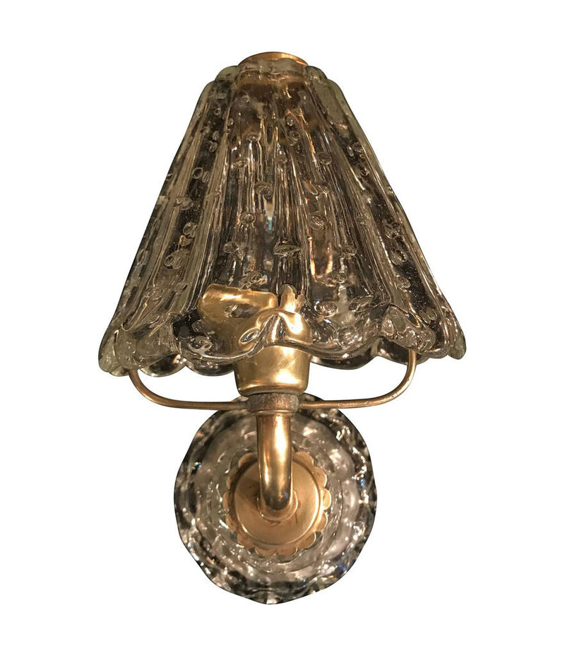 PAIR OF BAROVIER AND TOSA WALL SCONCES
