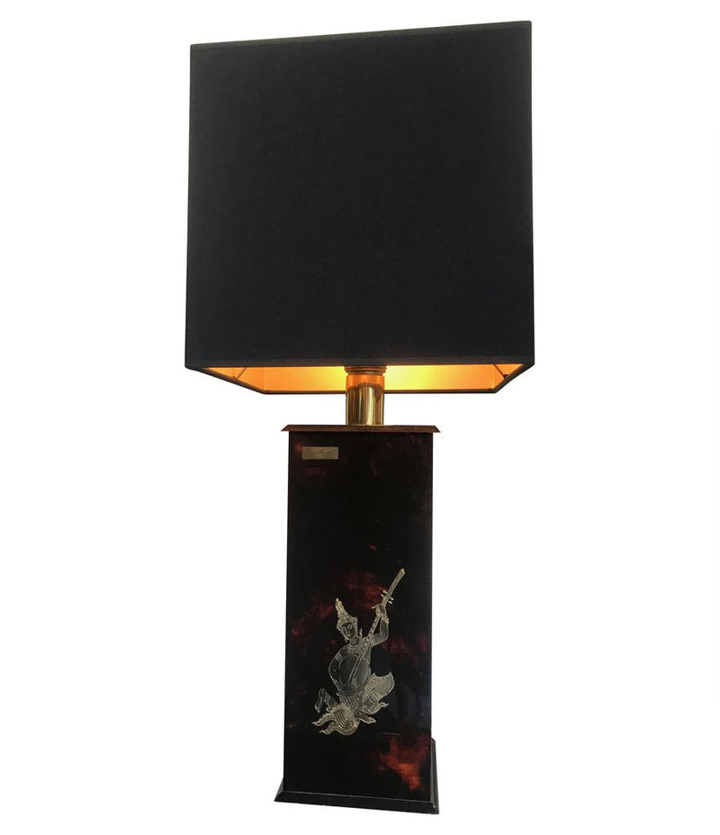 PAIR OF ERIC MAVILLE FAUX TORTOISESHELL LAMPS