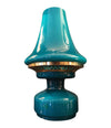 PAIR OF HANS-AGNE JAKOBSSON TURQUOISE GLASS LAMPS